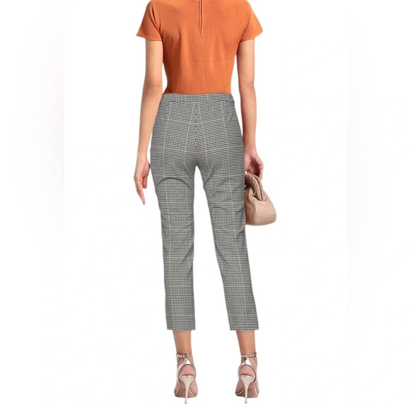 Theory Womens Ivory Multi Dale Portland Plaid Ankle Cropped Straight Pants - Picture 2 of 15